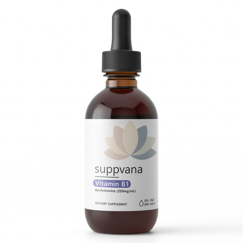 Vitamin B1 Thiamine Liquid Metabolic Booster (Benfotiamine 250mg, 60